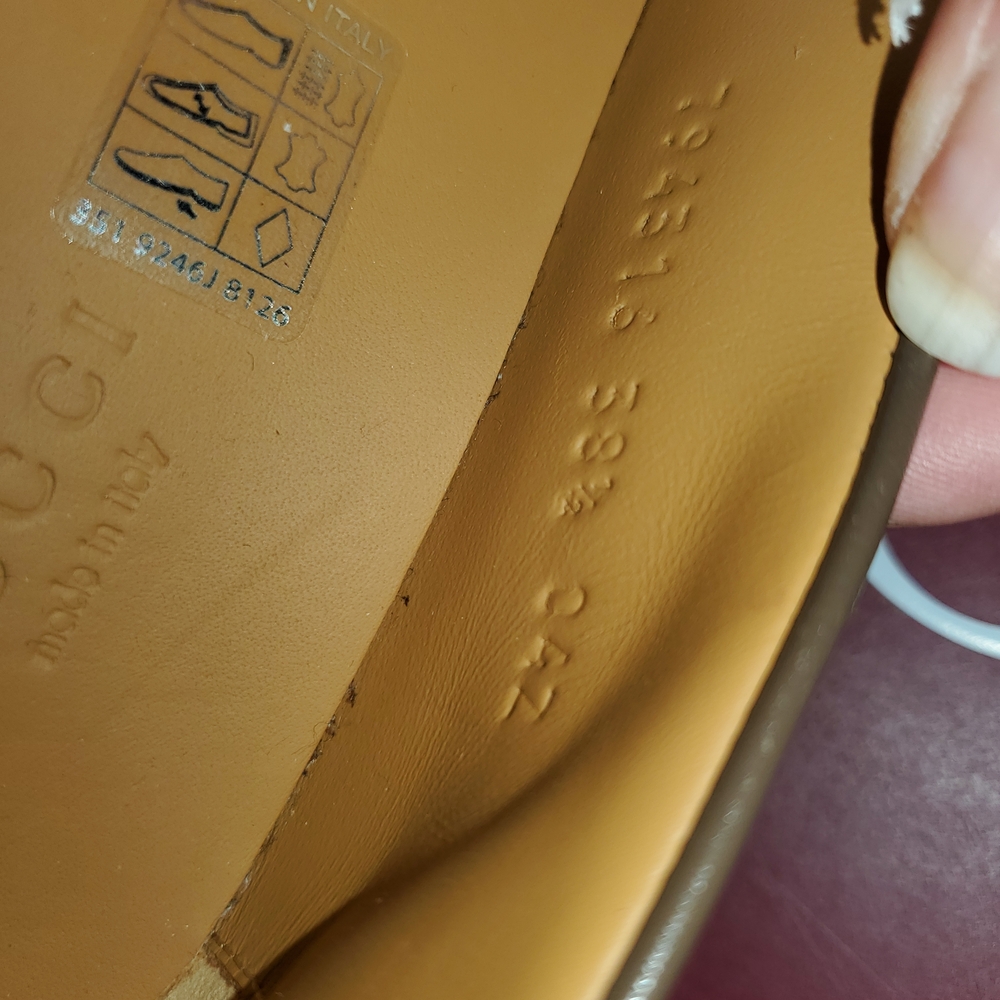Gucci Tan Leather Interior Slip-On Loafers - Picture 6 of 7